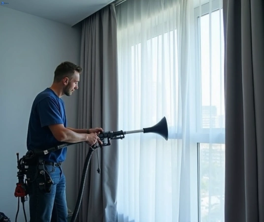 Professional commercial curtain cleaning process equipment Matty Curtain Cleaning bringelly-nsw