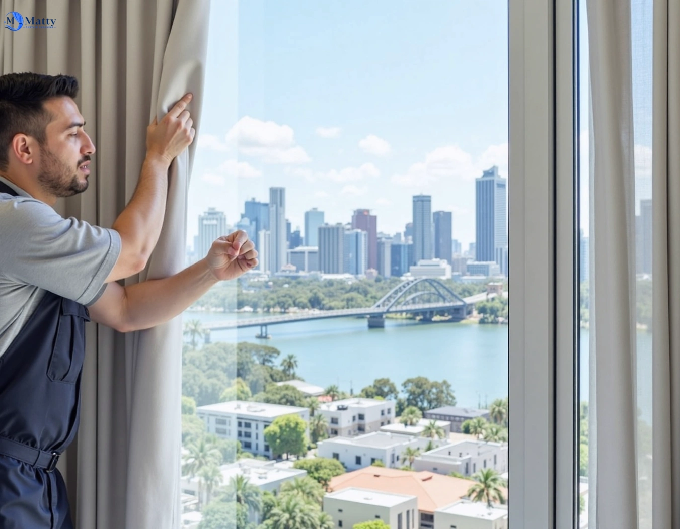 Professional curtain steam cleaning service bringelly-nsw QLD by Matty Curtain Cleaning